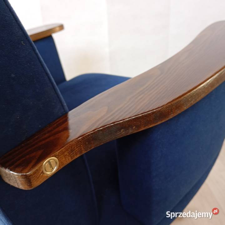 Fotel obrotowy z PRL KOS renowacji Puszczykowo