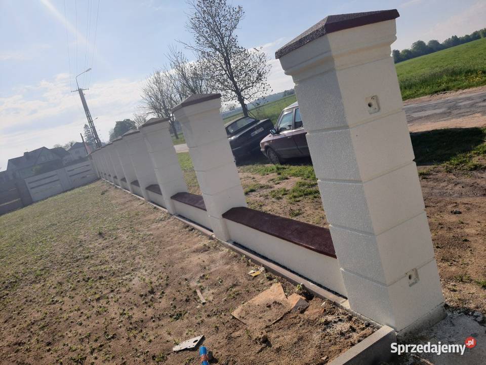 Boniowane BetonoweSłupki Murki Ogrodzenia i bramy Tarnów Opolski