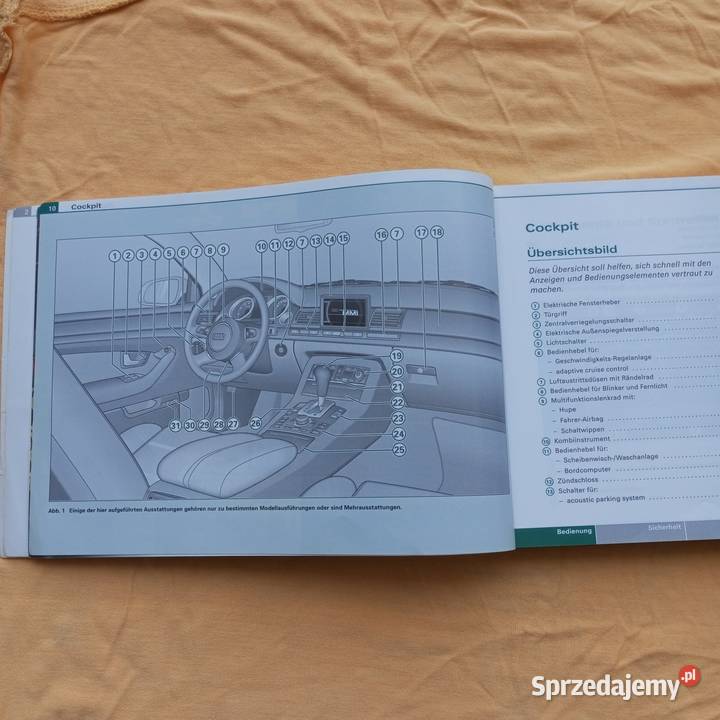 Audi a8 d3 20022005 niemiecka instrukcja obsługi Złotoryja sprzedam