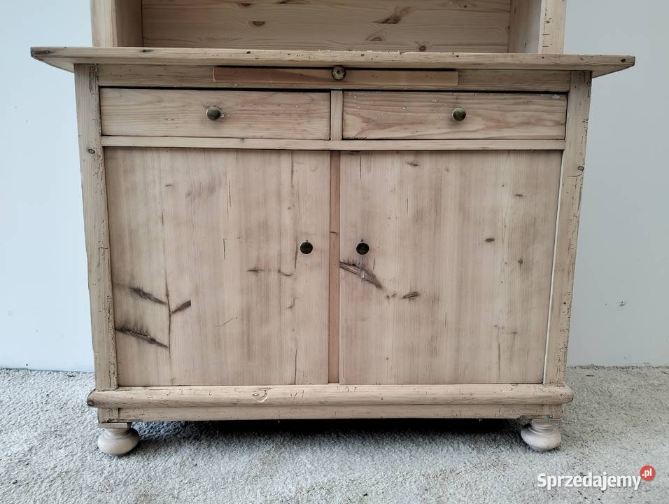kredens antyczny drewniany sosnowy antik studio Lubrza