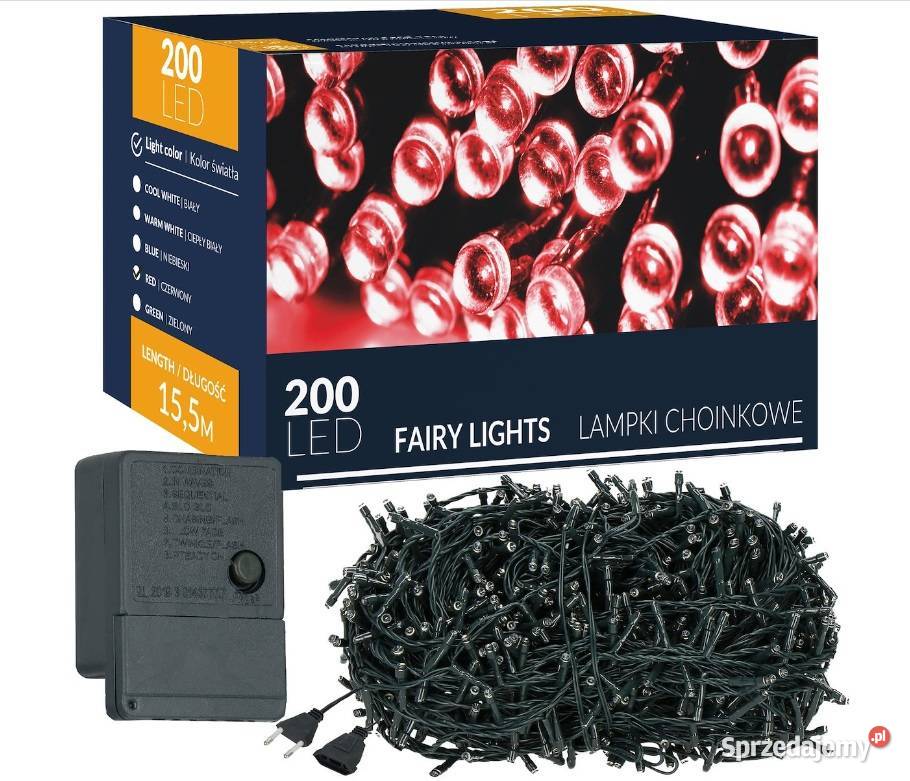 LAMPKI 200 LED NA CHOINKĘ PRĄD ZEWWEW 155m małopolskie Kraków