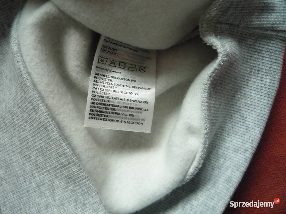 HM 140 Szara Bluza Dresowa z meszkiem zachodniopomorskie