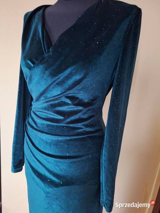 Suknia butelkowa zieleń z połyskiem Strzyżów