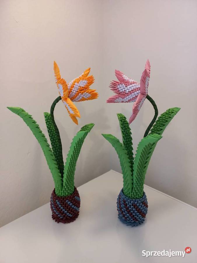 Mega ŻONKIL w doniczce kwiat origami 42 Puławy
