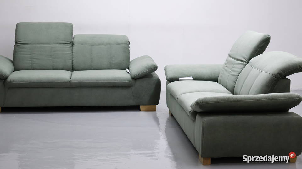 TAZ nowy komplet 3 3 kanapy ZESTAW sofa zielona