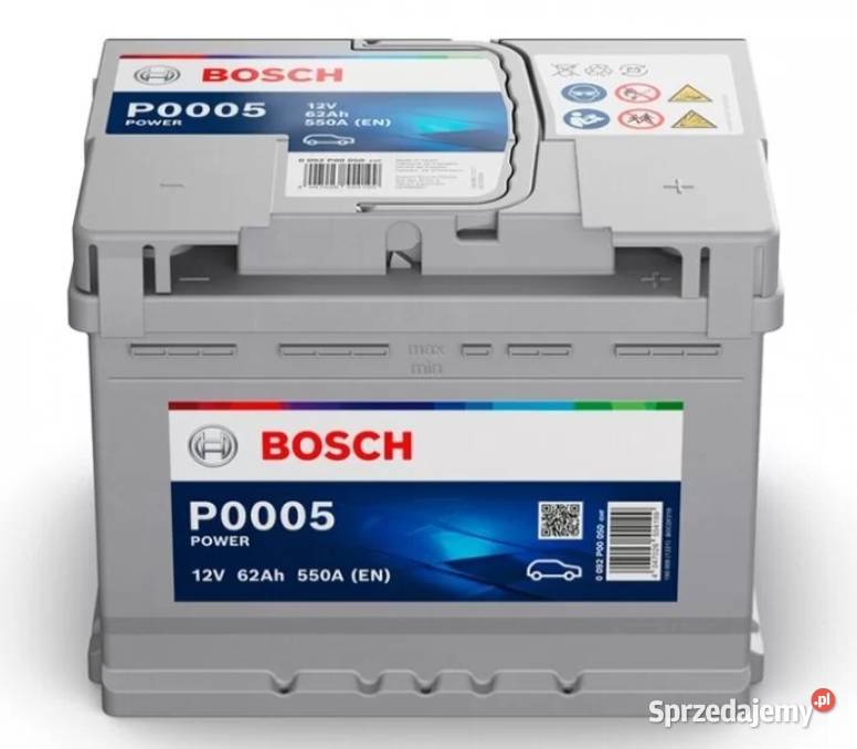 Akumulator Bosch 62Ah 550A EN P0005 PRAWY PLUS Motoryzacja pomorskie