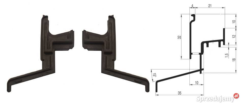 Zakończenia zaślepki okapnika alum do okien Bydgoszcz sprzedam