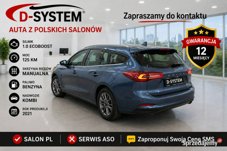Ford Focus 2023 Salon Polska 1Właściciel 125KM podlaskie Białystok