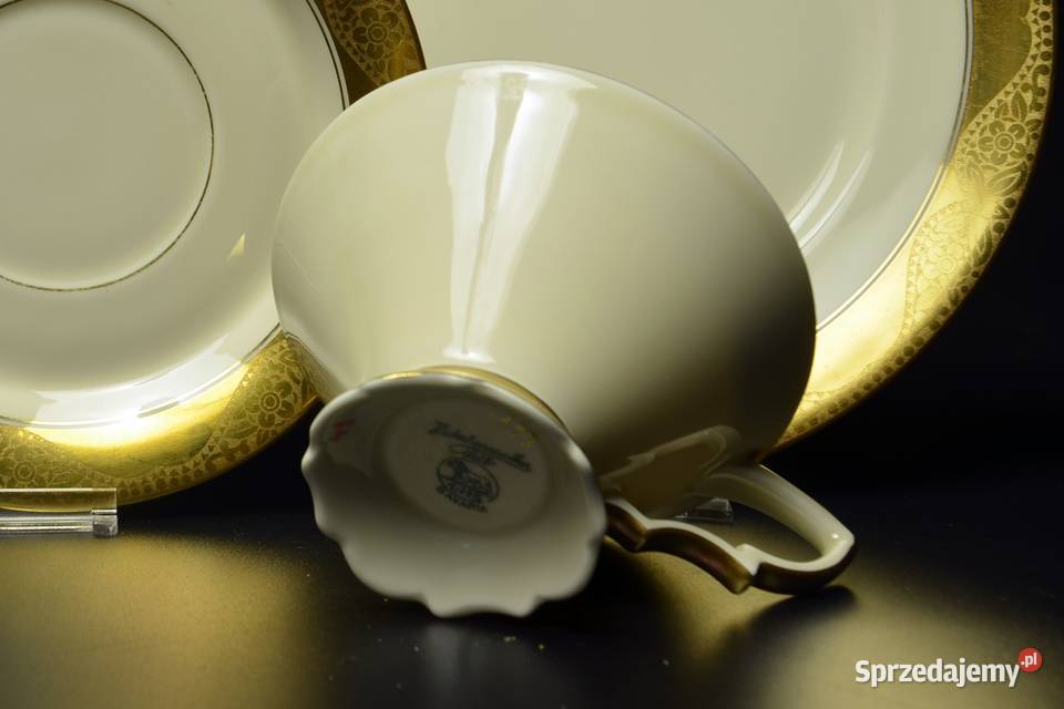 Wykwintne Wiekowe Trio Hutschenreuther Bavaria Porcelana i szkło dolnośląskie Legnica