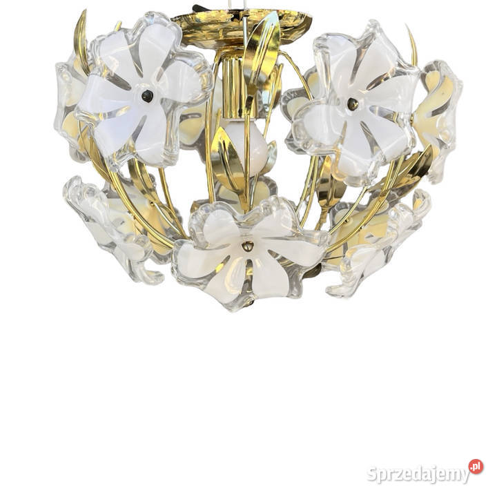 Lampa sufitowa z kwiatami Hollywood Regency Warszawa