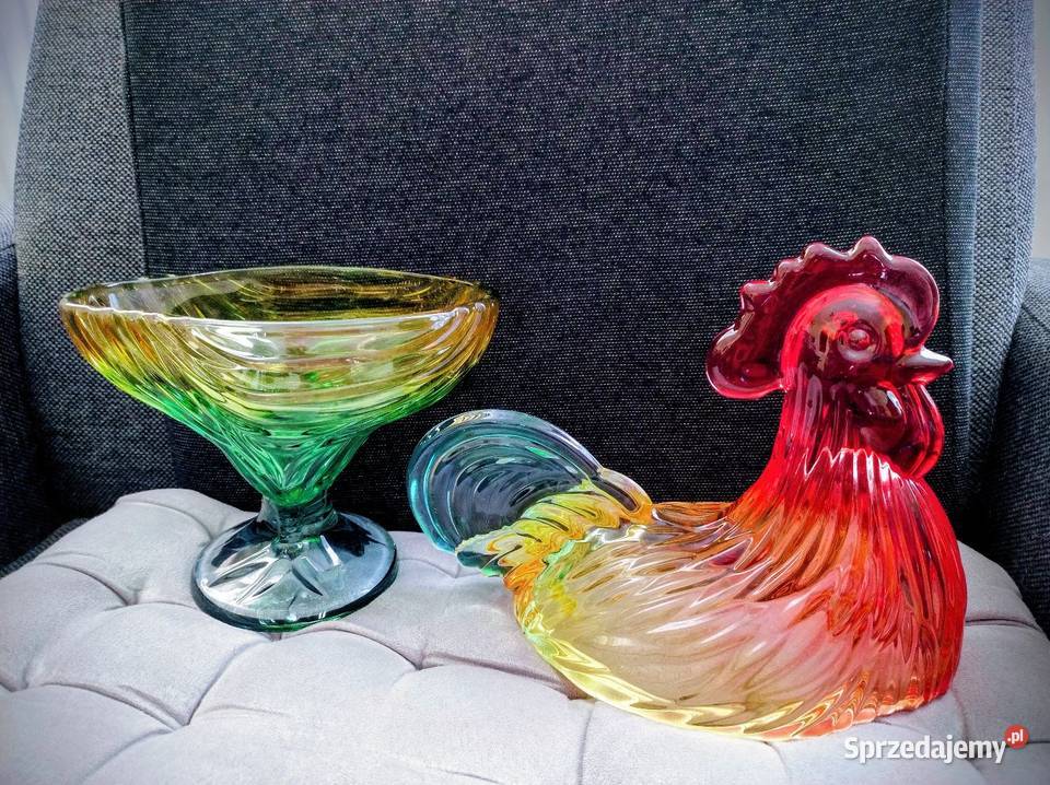 Szklany kogut i kurka Żory