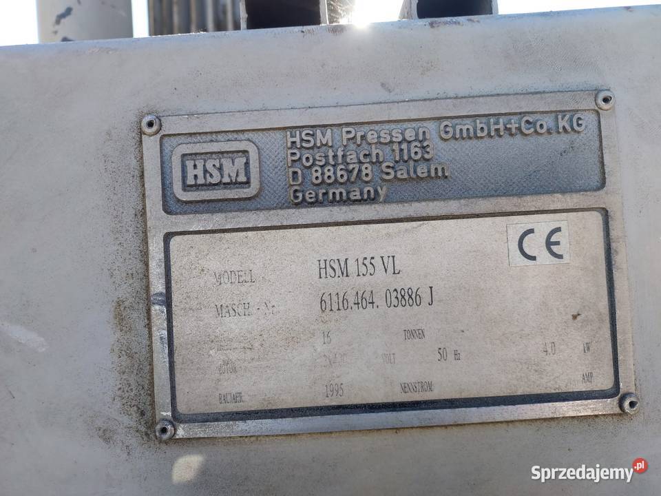 Belownica prasa do foli kartonu makulatury Produkcja Drzewica sprzedam