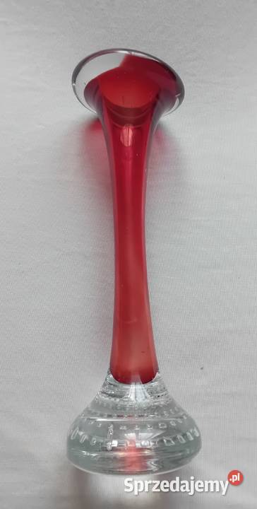 Wazon Vintage na 1 kwiat Aseda Glasbruk Szwecja Koźminek