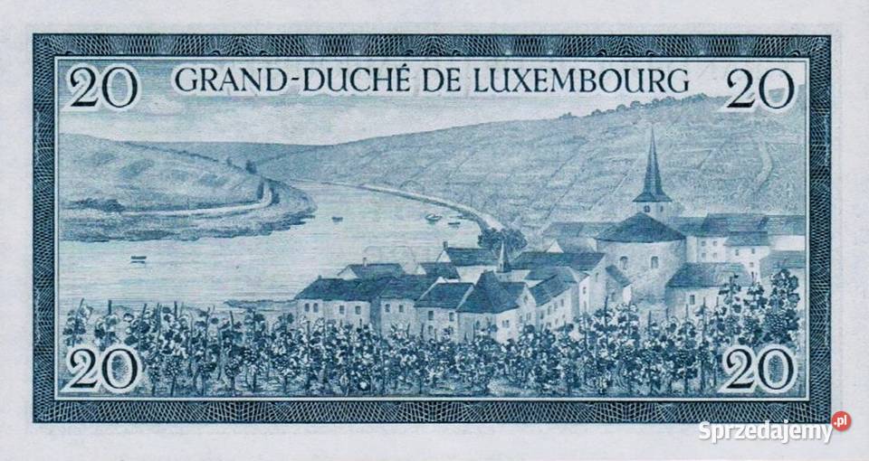 LUKSEMBURG 1955 UNC 20franków P49aGrratis pomorskie Człuchów sprzedam