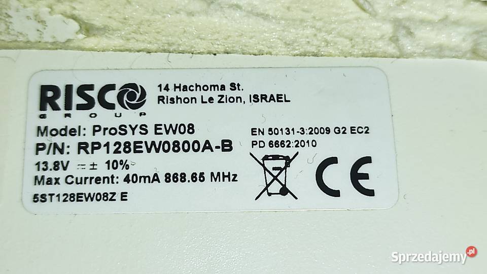 RISCO Wireless expamnder 16 8 Warszawa