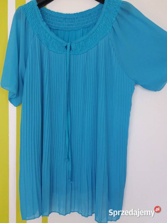 XXXL5456 Włoska turkusowa bluzka Rozmiar 56 Gliwice