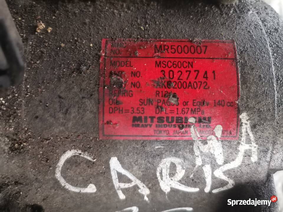 Kompresor Klimatyzacji Mitsubishi Carisma 16 Pozostałe Wisznice