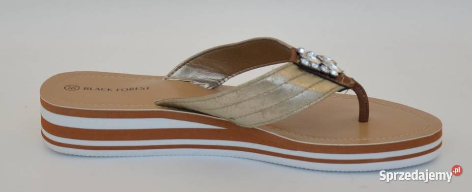 Damskie złote japonki rozmiar 37 Żyrardów sprzedam