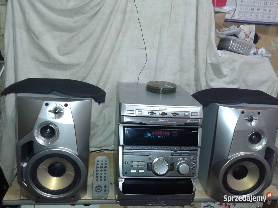 Wieża SONY z głośnikami i pilotem komplet stan