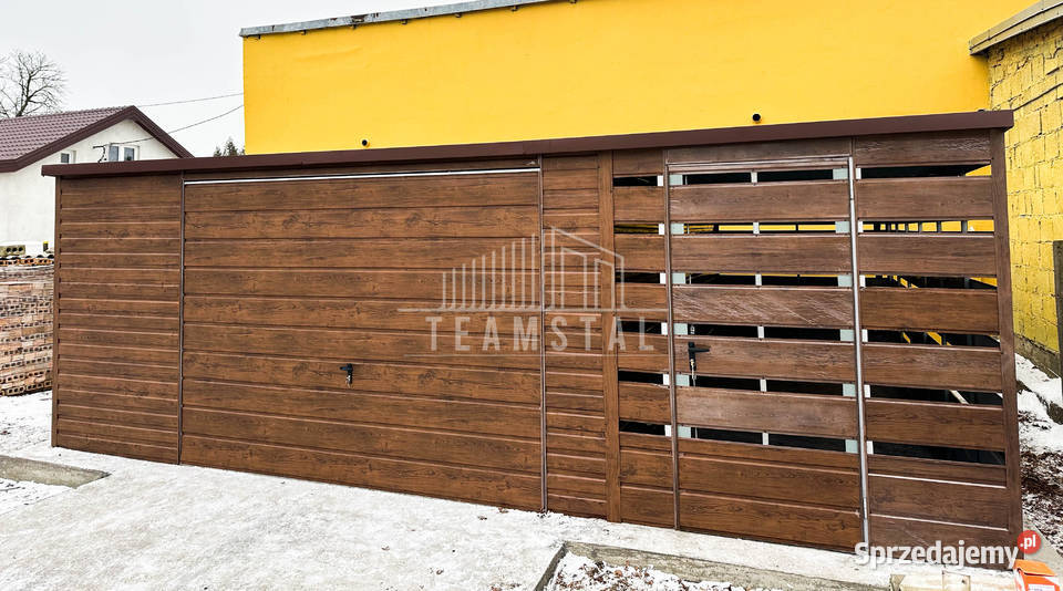Garaż Blaszany 5x6 wiata 2x6 Brama uchylna TS533 Sprzedaż mazowieckie Otwock