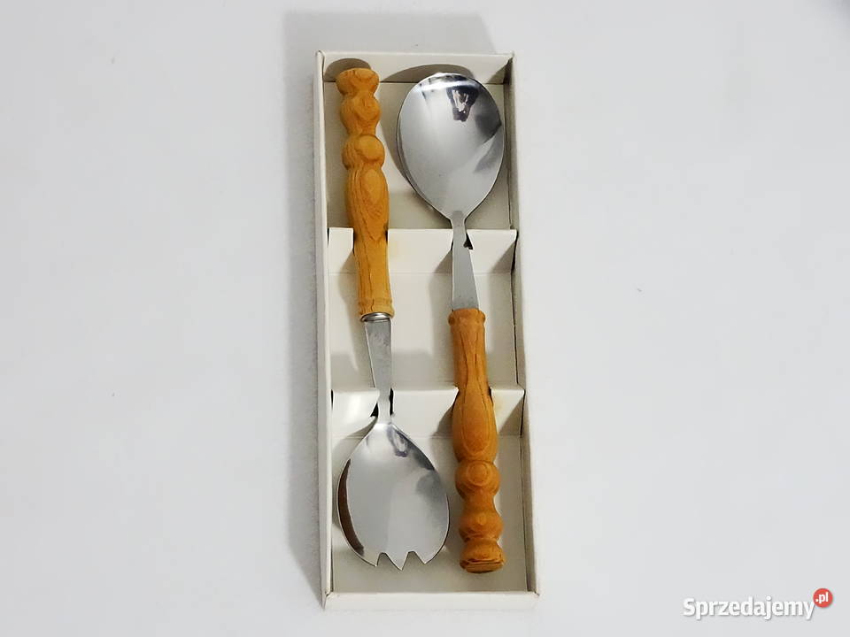 Komplet sałatkowy 2 łyżeczki stali nierdzewnej lubelskie Biłgoraj