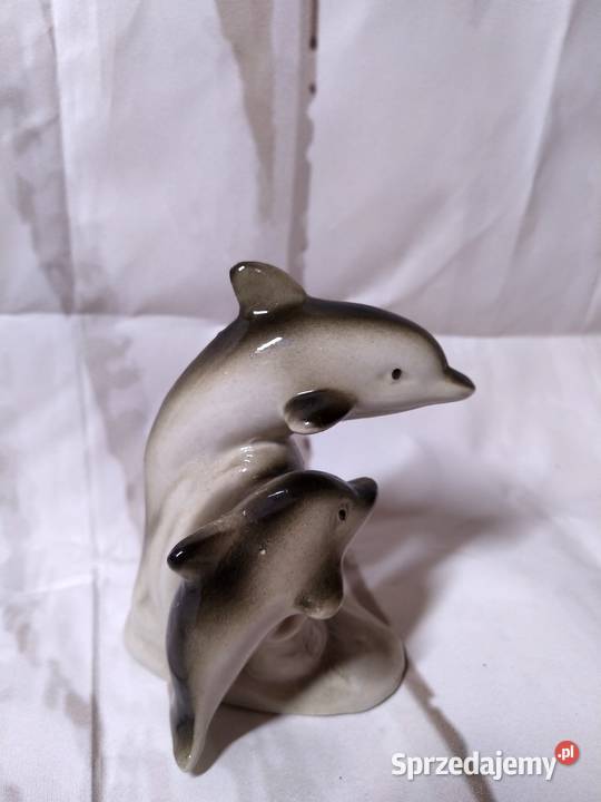 Delfinki z porcelanyozdoba kujawsko-pomorskie Inowrocław sprzedam