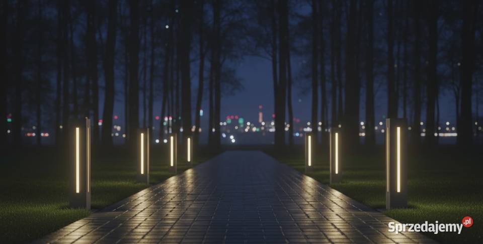 Lampa ogrodowa betonowa słupek podświetlenie LED Ostrzeszów