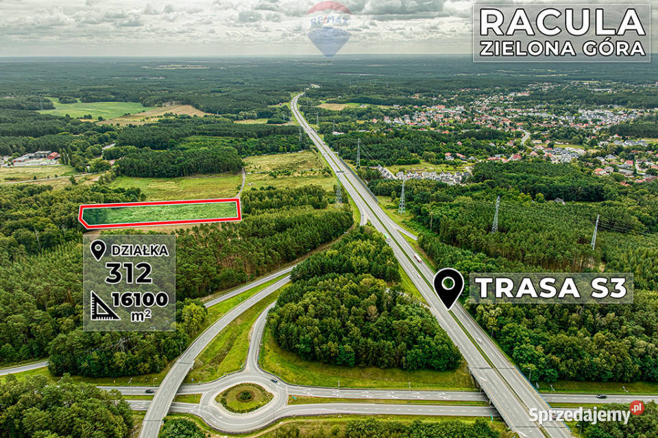 Teren pod usługi i produkcję Racula 161 ha lubuskie Zielona Góra