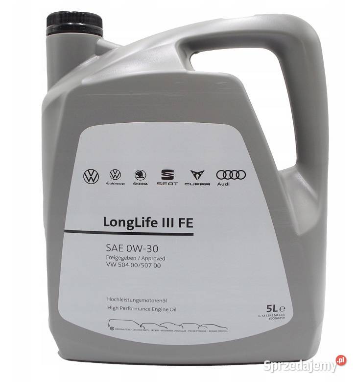 Olej silnikowy ORYGINAŁ VW LongLife III FE 0W30 Luzino