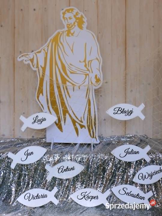 Postać Jezusa dekoracja na Pierwszą Komunię sprzedam