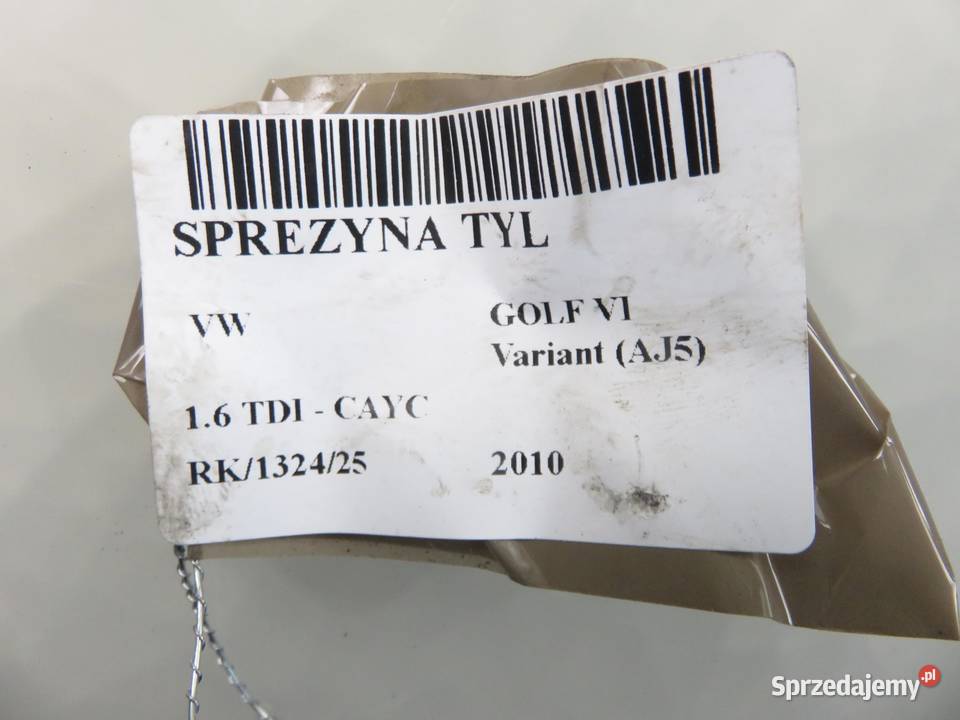 SPRĘŻYNY TYŁ VW GOLF VI KOMBI 16 TDI małopolskie