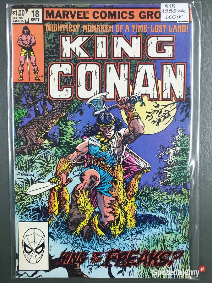 King Conan 9 oryginalnych komiksów Marvel USA Gdynia