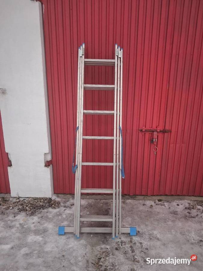Drabina aluminiowa 3x7 stan używana Wyszogród