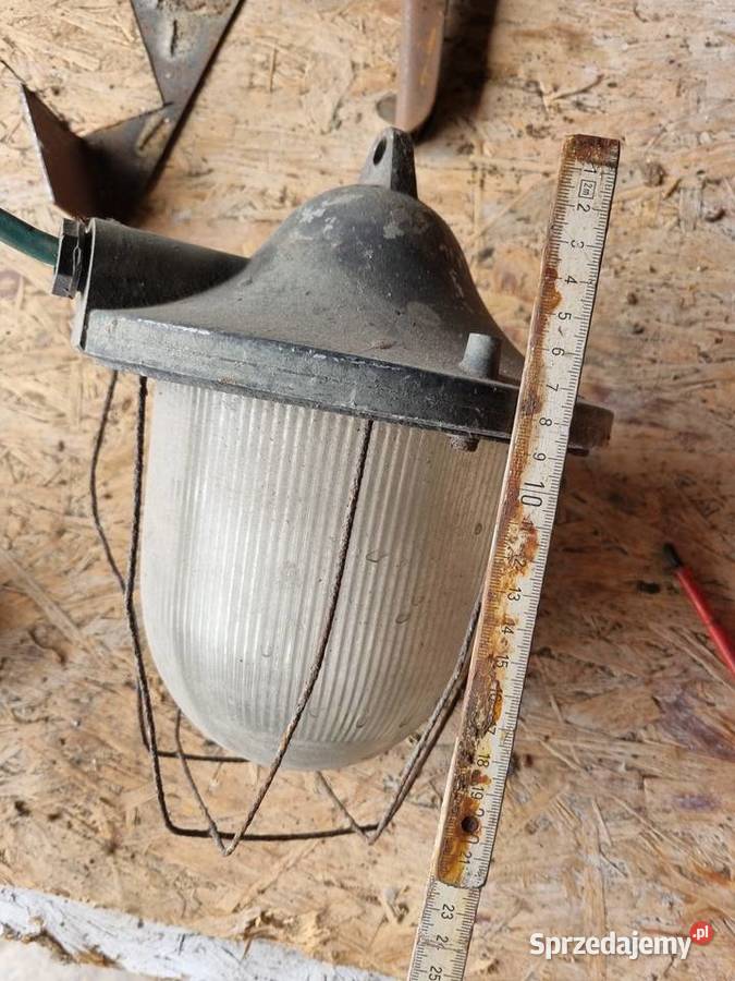 PRL loft industrial vintage lampa wisząca Lampy wiszące dolnośląskie Siechnice