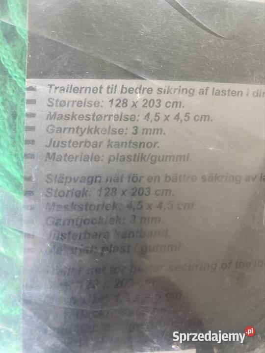 Siatka ochronna na przyczepkę samochodową Przyczepy i naczepy