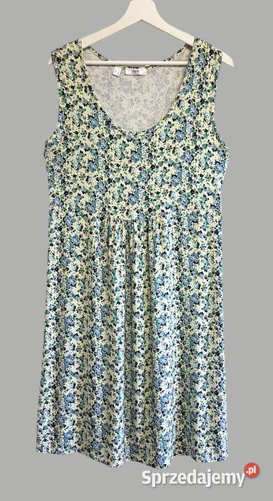 Damska sukienka letnia kwiatowa na ramiączkach Chrzanów
