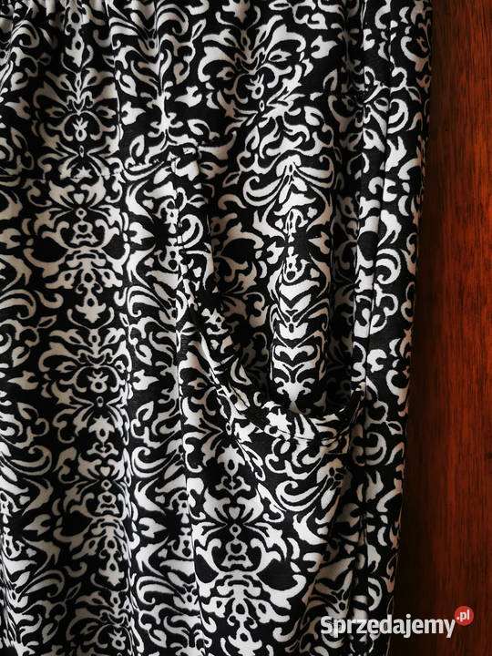 Leginsy damskie czarne z białym duży rozmiar Polkowice