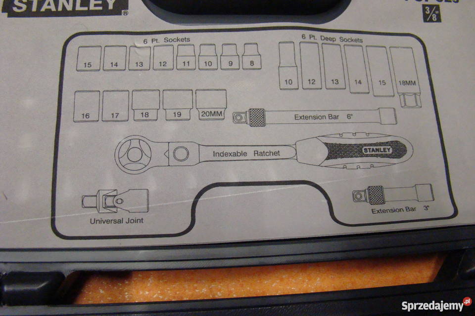 Zestaw kluczy nasadowych 38 STANLEY 23 187929 śląskie Bielsko-Biała