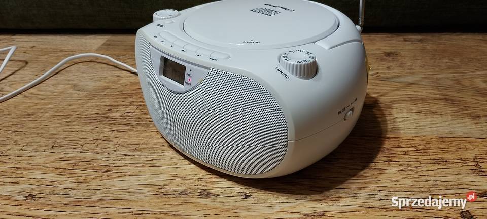 Biały Boombox Eletra Stylowe RadioCD do Twojego Radioodtwarzacze Wąbrzeźno