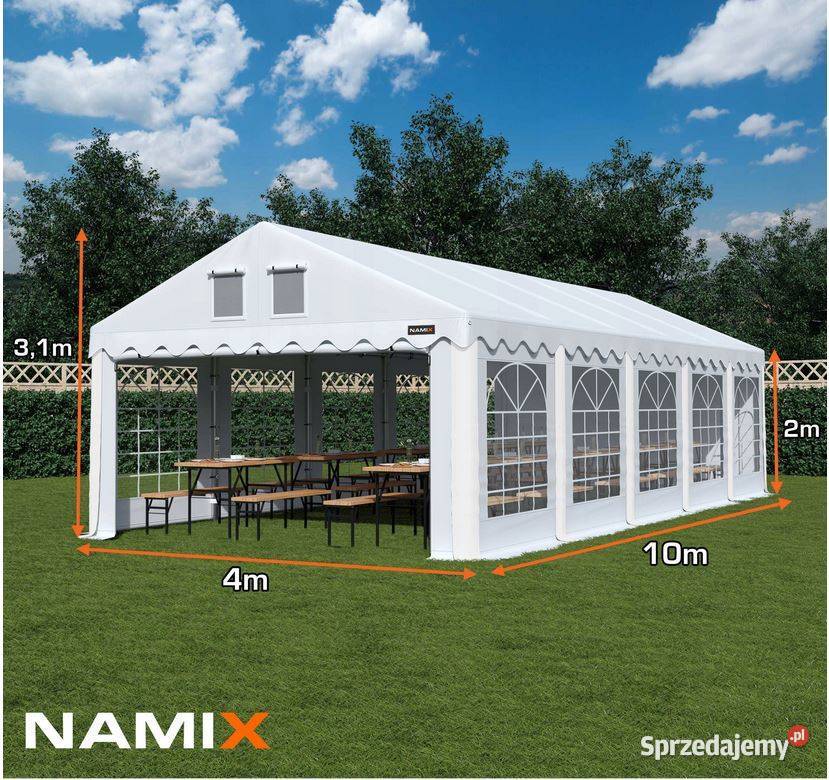 Namiot COMFORT 4x10 imprezowy handlowy altana Jabłonna sprzedam