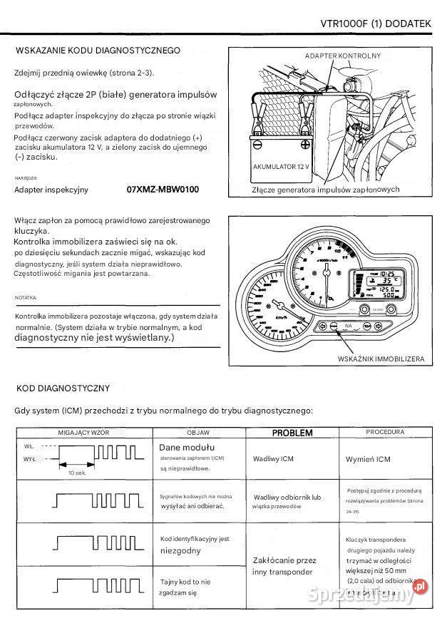 Kabel HONDA HISS VTR 1000F CBR600 FX CBR F4i małopolskie Wadowice