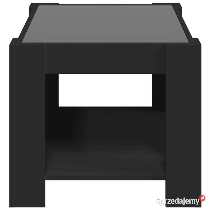 Stolik kawowy z LED czarny 73x53x45 materiał mazowieckie Warszawa sprzedam