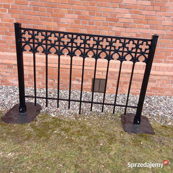 PRZĘSŁO GOTYCKIE SŁUPKI OGRODZENIOWE ŻELIWNE Gołdap