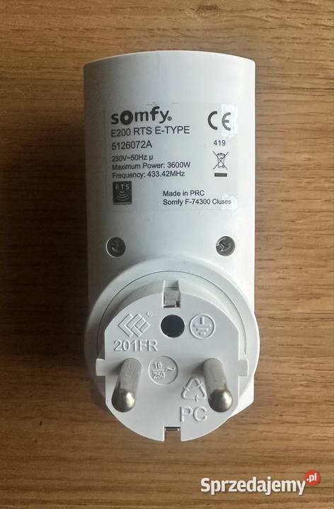 Gniazdko Somfy RTS 43342 MHz