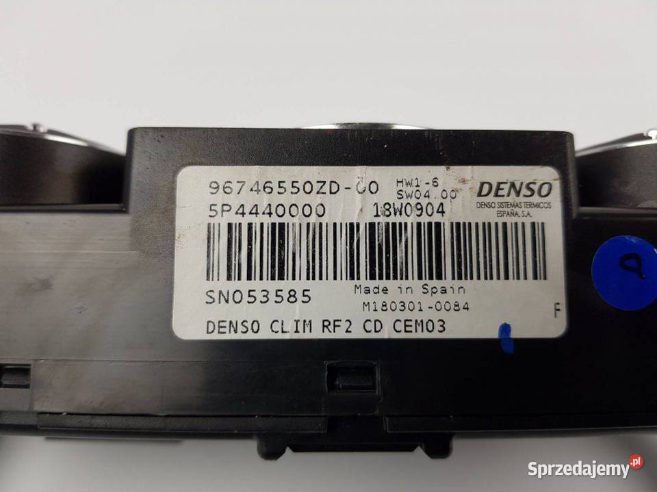 PANEL KLIMATYZACJI 96746550ZD CITROEN C ELYSEE Motoryzacja Lipno