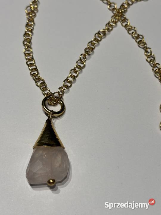 Naszyjnik kwarc różowy kujawsko-pomorskie Bydgoszcz