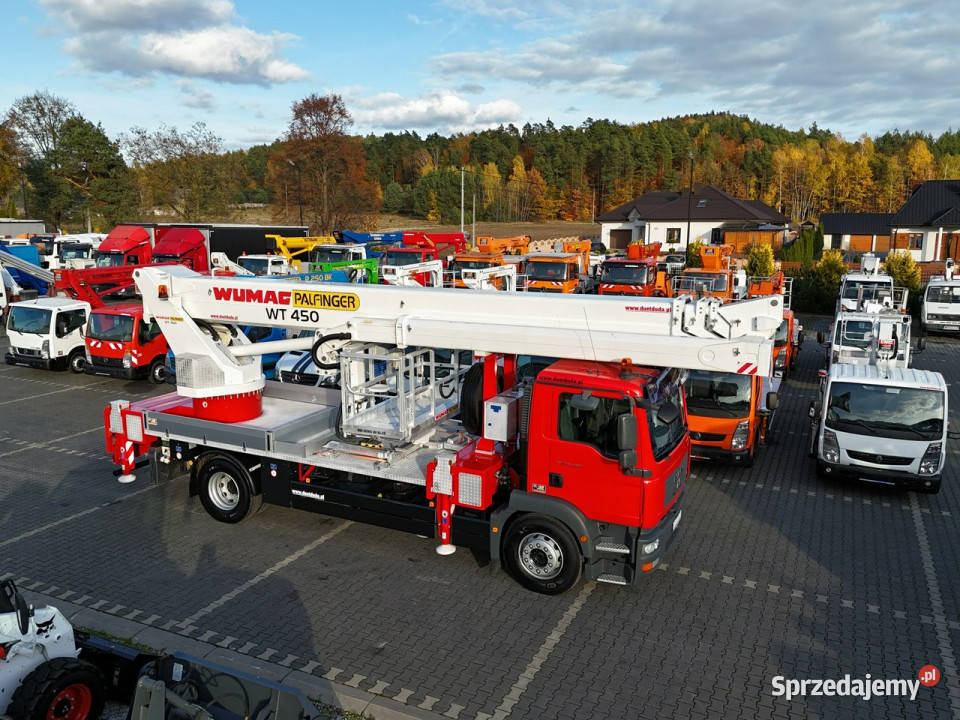 MAN TGM 18280 Zwyżka WUMAG WT 450 Podnośnik Widełki