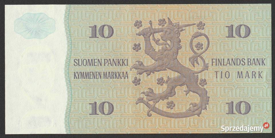 FINLANDIA 10 MARKKAA MAREK 1980 STAN BANKOWY UNC Łódź