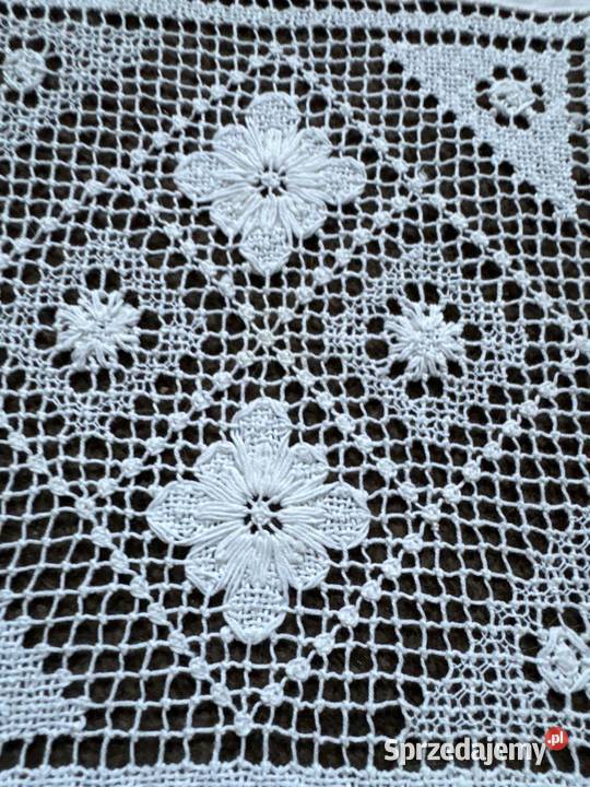 obrus haftowany koronki kołkowe rękodzieło Zabrze sprzedam