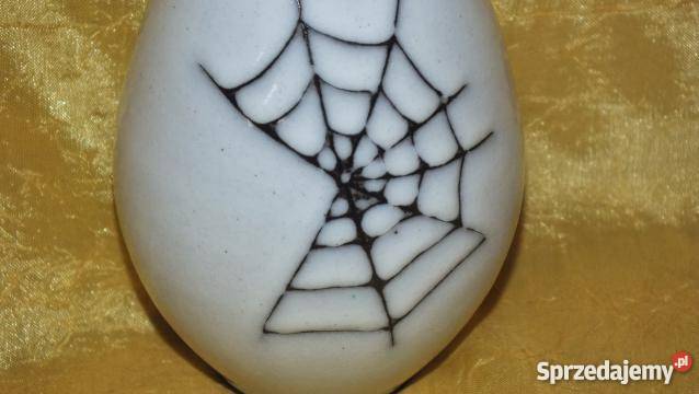 Ręcznie robiony wazonik z motywem pajęczyny Porcelana i szkło Inowrocław